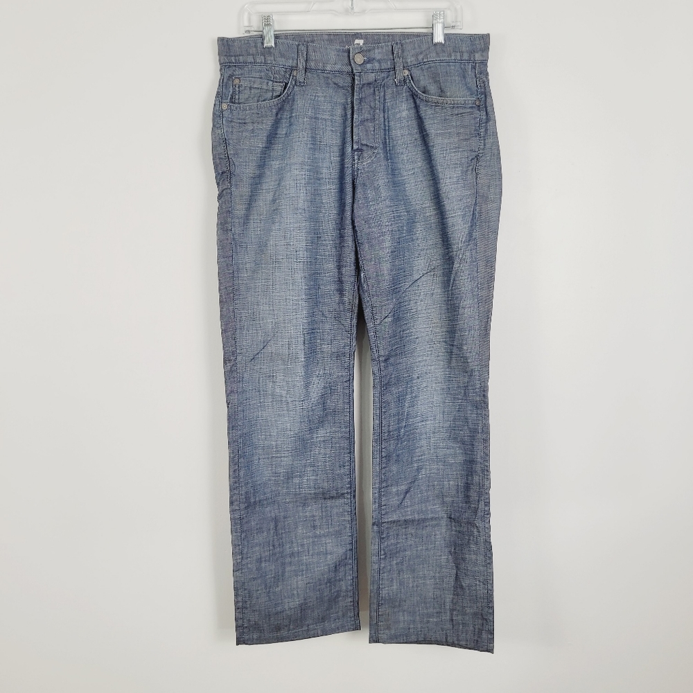 7 for all Mankind Standard Coated Button Fly Straight Leg Jeans
